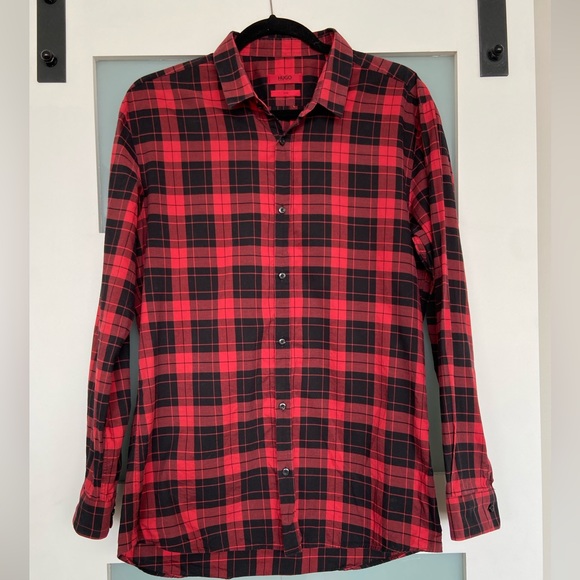 Hugo Boss slim fit plaid shirt - Picture 1 of 6
